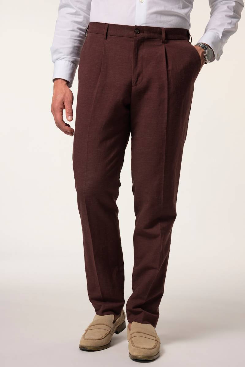 Große Größen Anzughose Paros, Herren, rot, Größe: 52, Polyester/Leinen/Viskose, JP1880 von JP1880