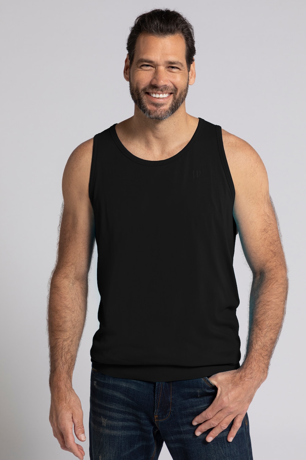 Große Größen Tanktop, Herren, schwarz, Größe: 6XL, Baumwolle, JP1880 von JP1880