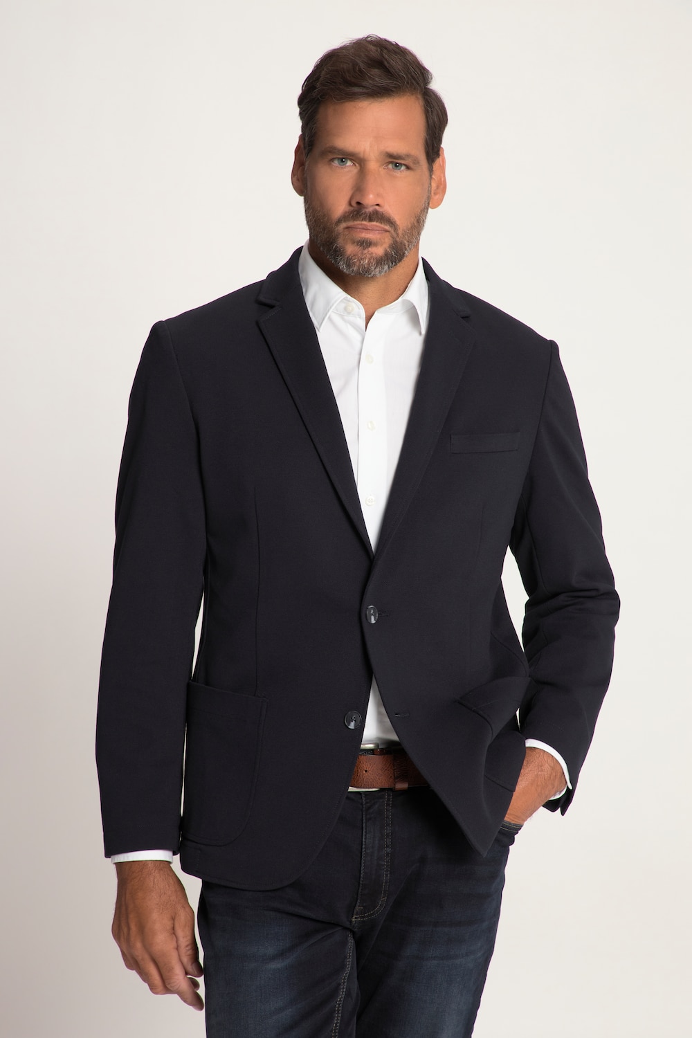 Große Größen Blazer FLEXNAMIC®, Herren, blau, Größe: 54, Polyester, JP1880 von JP1880