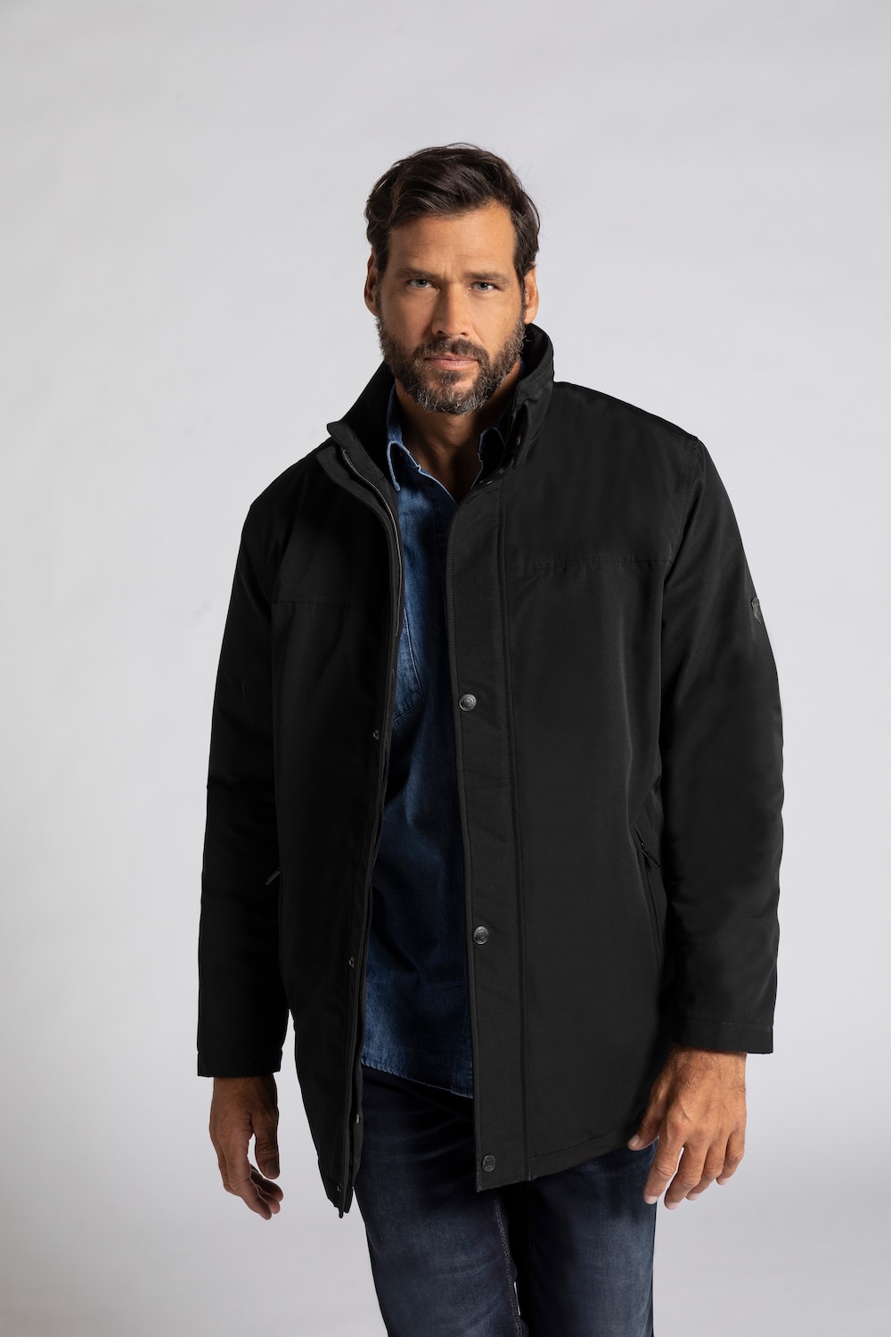 Große Größen Jacke, Herren, schwarz, Größe: LT, Polyester, JP1880 von JP1880