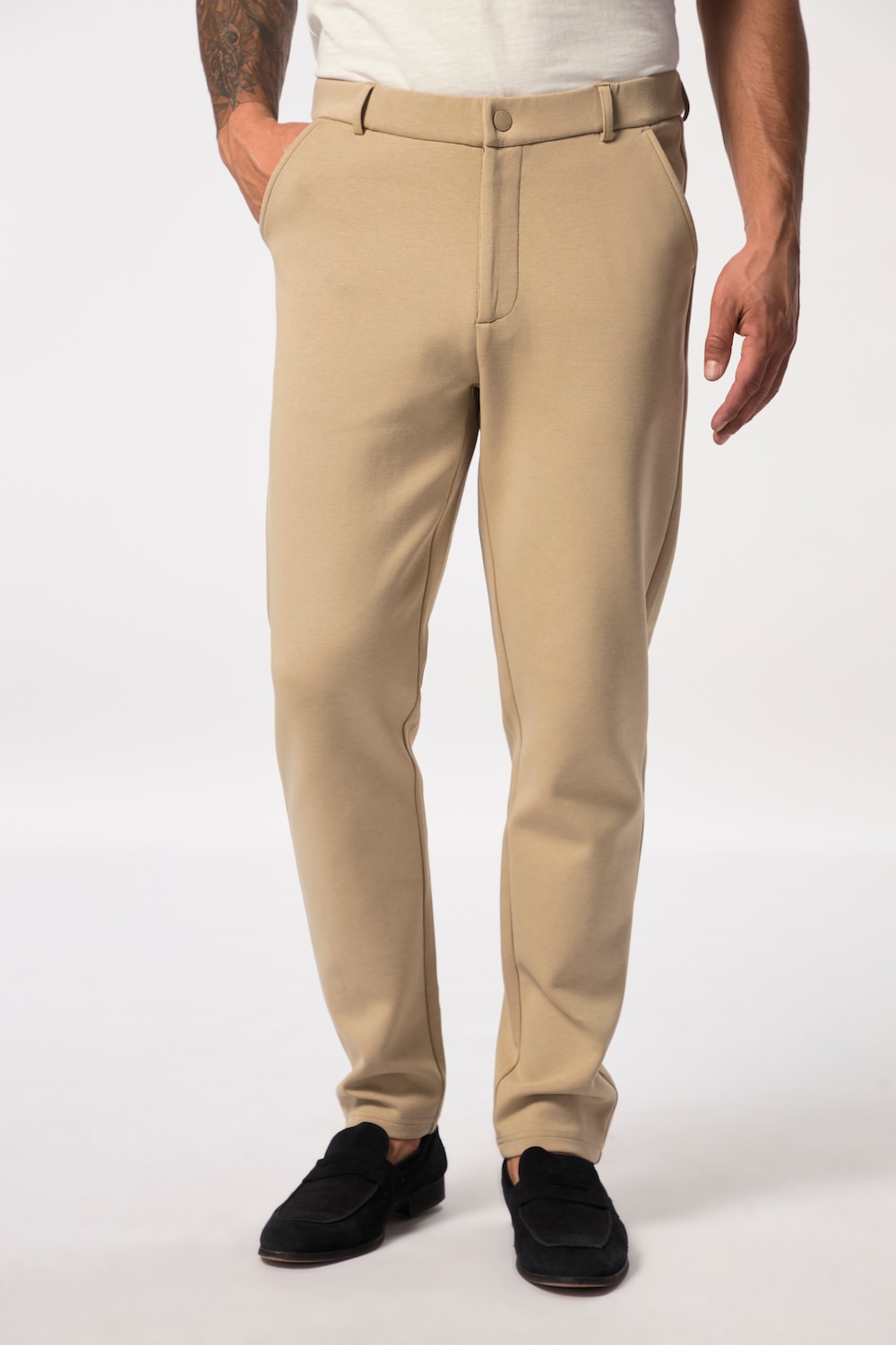 Große Größen Jersey-Hose FLEXNAMIC®, Herren, beige, Größe: 8XL, Baumwolle/Polyester, JP1880 von JP1880