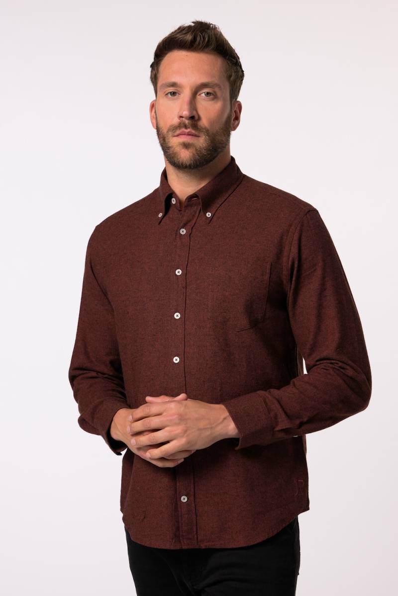 Große Größen Flanellhemd, Herren, braun, Größe: L, Baumwolle, JP1880 von JP1880