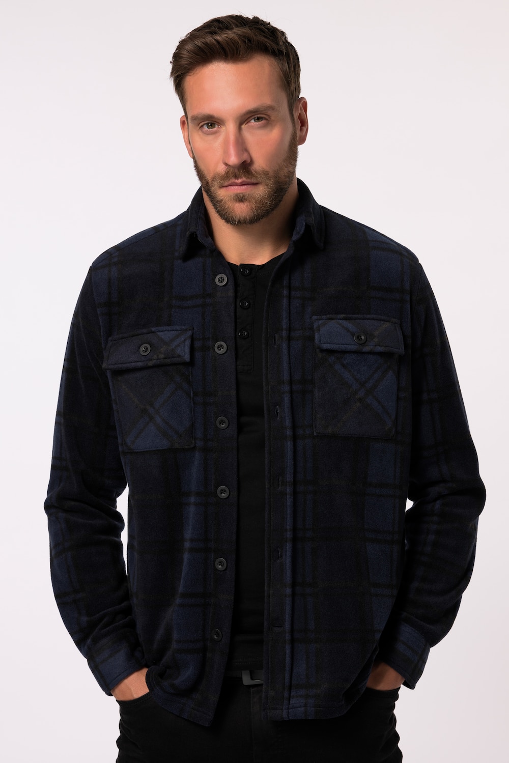 Große Größen Fleece-Karohemd, Herren, blau, Größe: 7XL, Polyester, JP1880 Große Größen Fleece-Karohemd, Herren, blau, Größe: 7XL, Polyester, JP1880 von JP1880