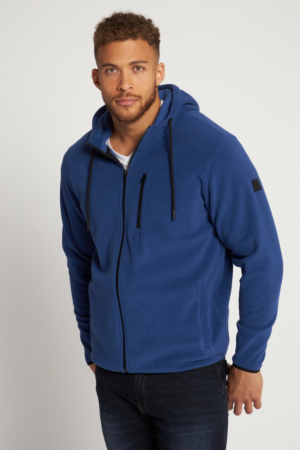 Große Größen Fleecejacke, Herren, blau, Größe: 2XT, Polyester, JP1880 von JP1880