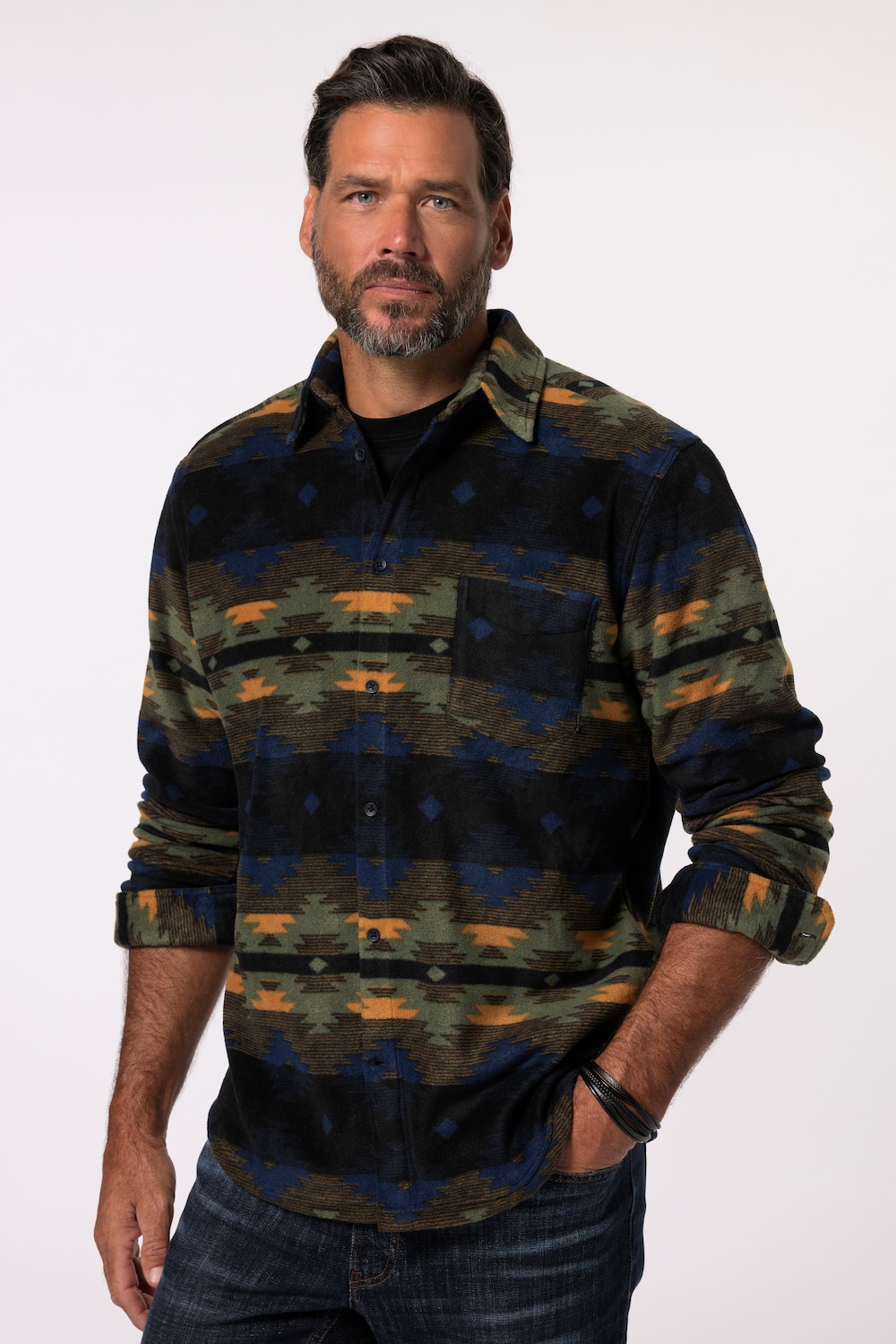 Große Größen Hemd, Herren, grün, Größe: 5XL, Polyester, JP1880 Große Größen Hemd, Herren, grün, Größe: 5XL, Polyester, JP1880 von JP1880
