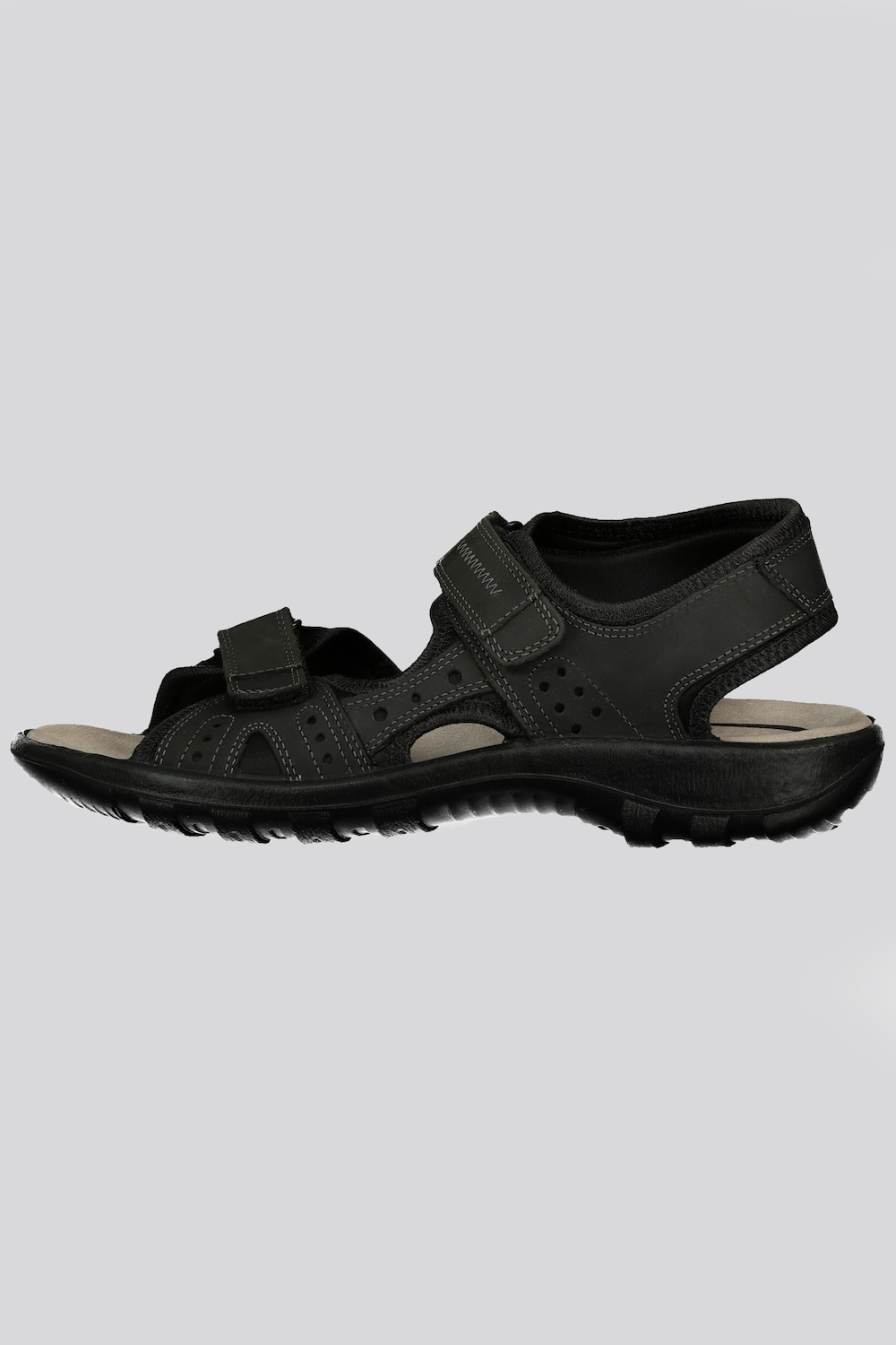 Große Größen Herrensandale, Herren, schwarz, Größe: 44, Leder, JP1880 von JP1880