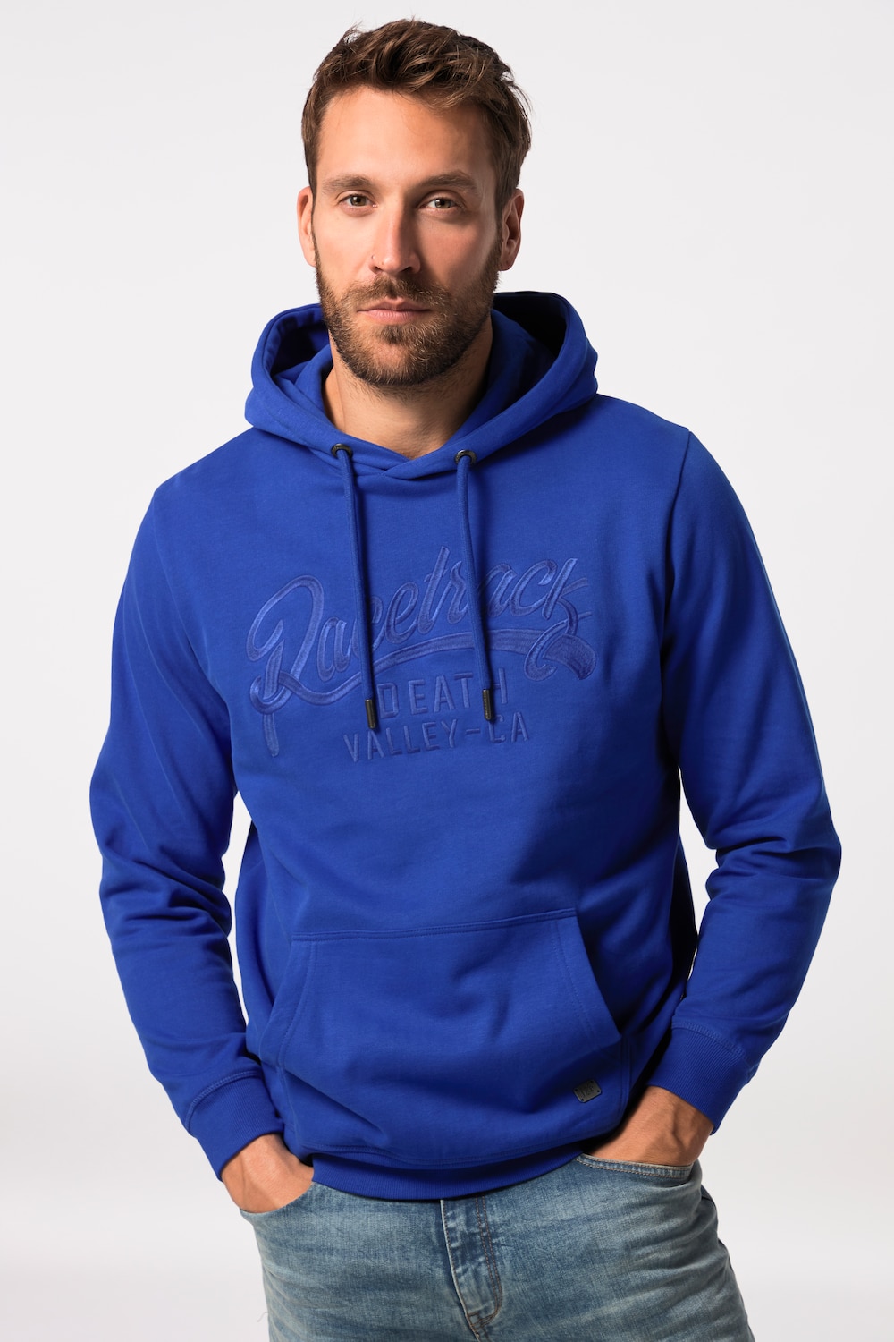 Große Größen Hoodie, Herren, blau, Größe: 2XT, Baumwolle, JP1880 von JP1880