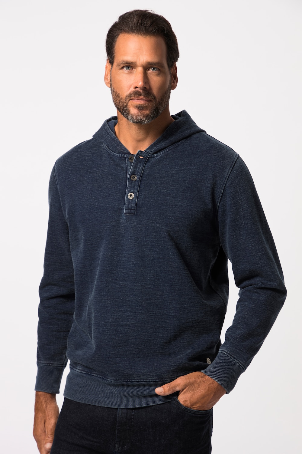 Große Größen Hoodie, Herren, blau, Größe: 3XL, Baumwolle, JP1880 von JP1880