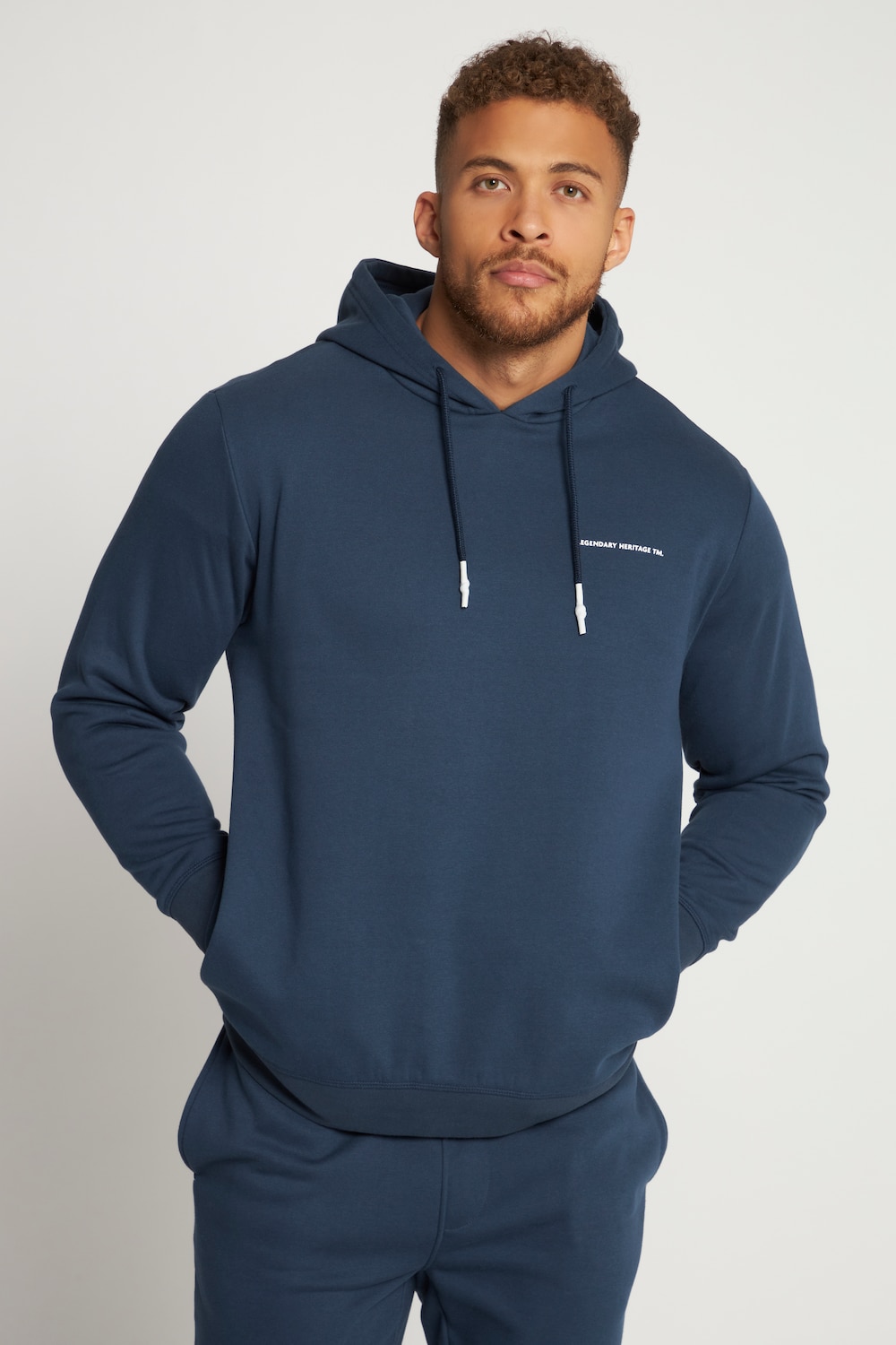 Große Größen Hoodie, Herren, blau, Größe: XXL, Baumwolle/Polyester, JP1880 von JP1880