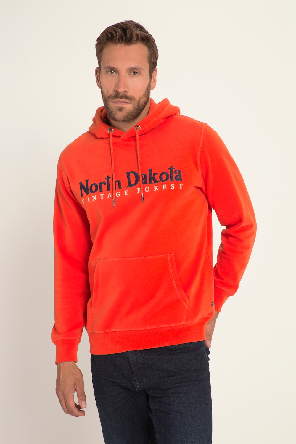 Große Größen Hoodie, Herren, orange, Größe: 2XT, Baumwolle/Polyester, JP1880 von JP1880