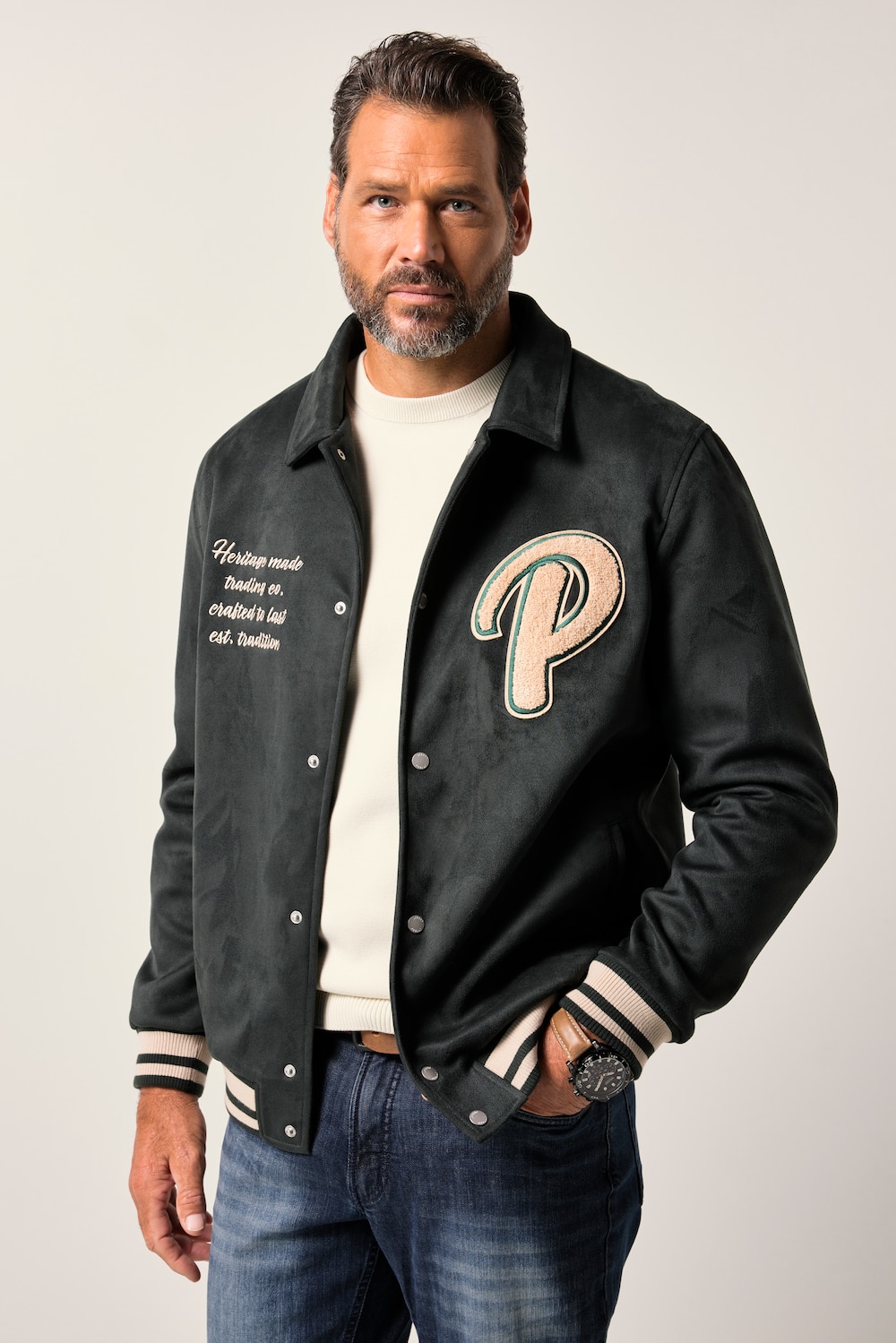 Große Größen JP1880 Blouson, Herren, grün, Größe: XXL, Polyester, JP1880 von JP1880