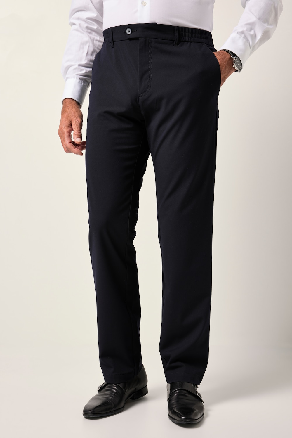Große Größen JP1880 Business-Hose, Herren, blau, Größe: 56, Polyester/Viskose, JP1880 Große Größen JP1880 Business-Hose, Herren, blau, Größe: 56, Polyester/Viskose, JP1880 von JP1880