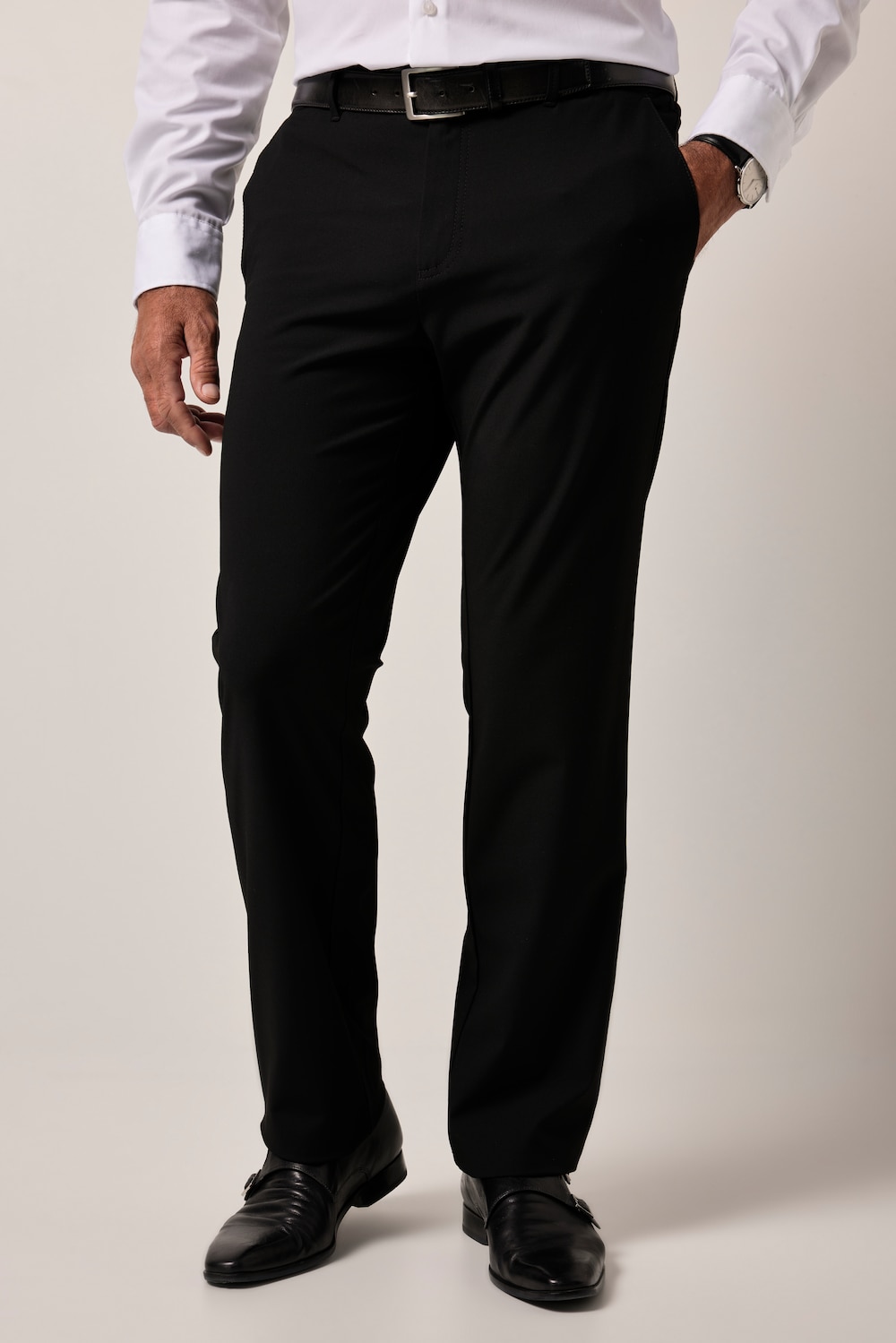 Große Größen JP1880 Business-Hose, Herren, schwarz, Größe: 56, Polyester/Viskose, JP1880 von JP1880