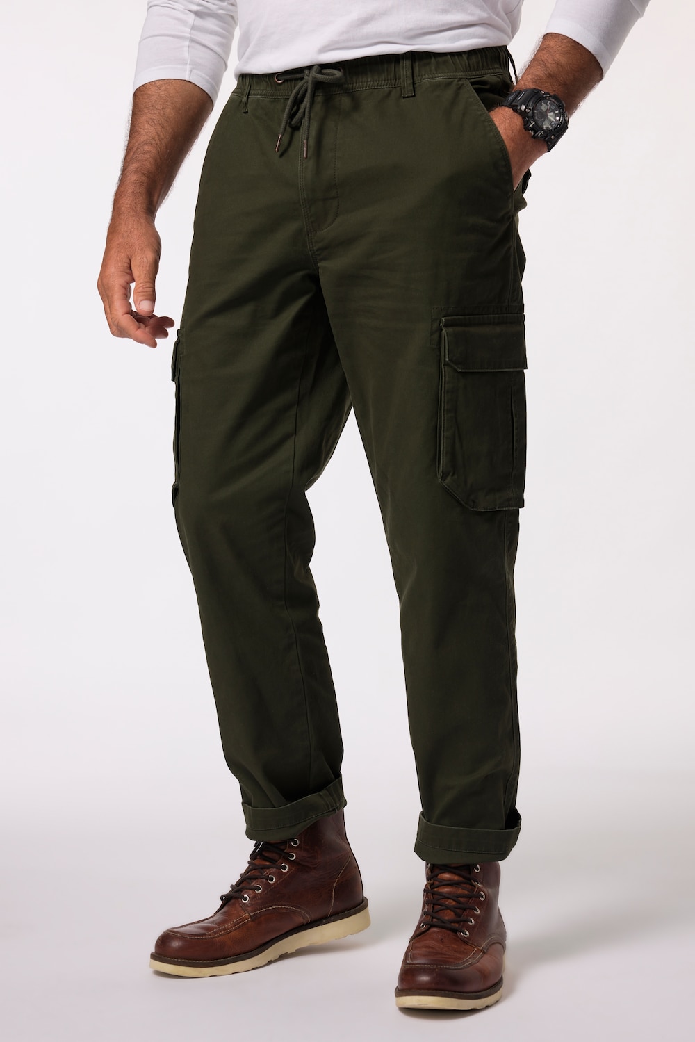 Große Größen JP1880 Cargohose FLEXNAMIC®, Herren, grün, Größe: XXL, Baumwolle, JP1880 von JP1880