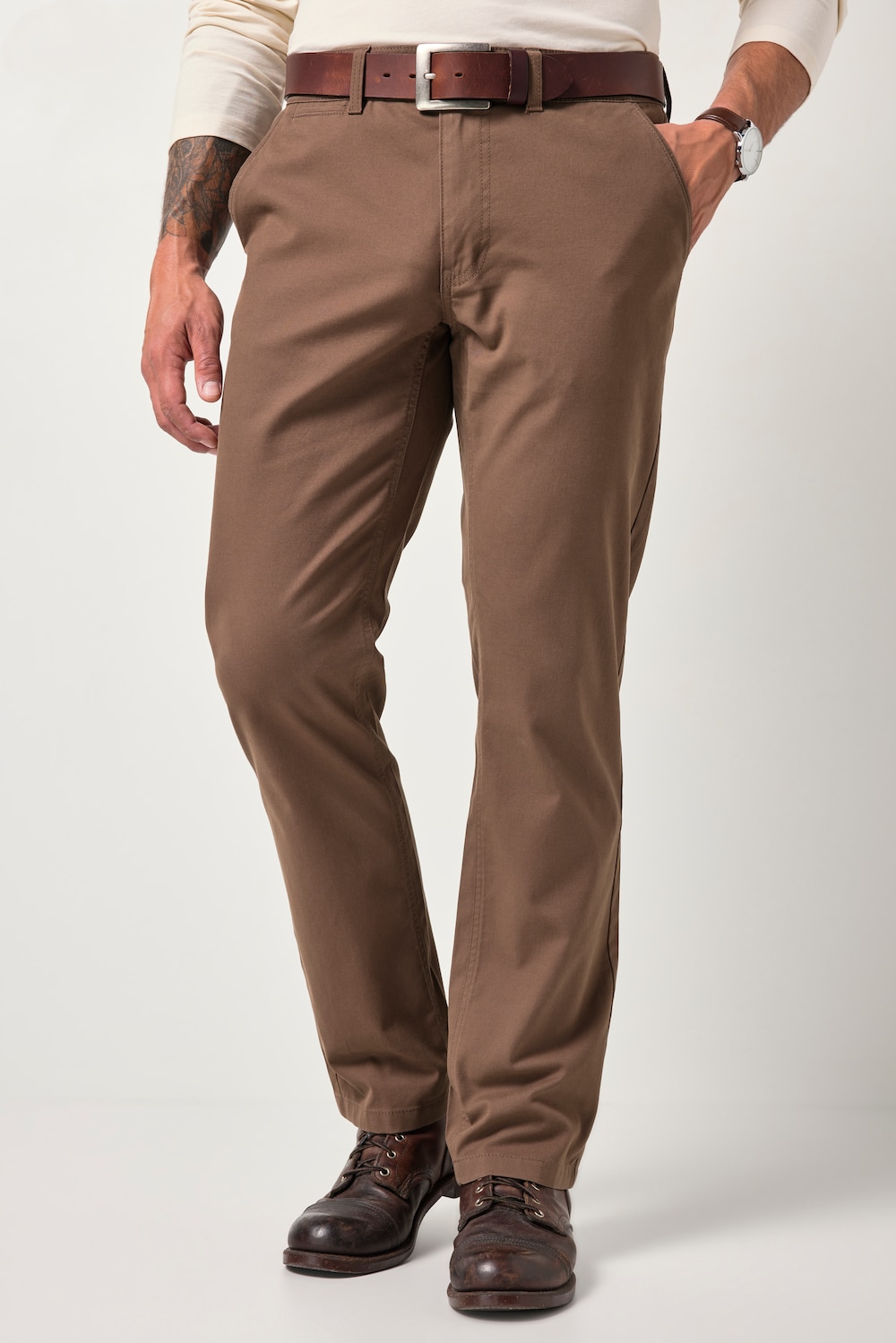 Große Größen JP1880 Chino Hose, Herren, braun, Größe: 34, Baumwolle, JP1880 von JP1880