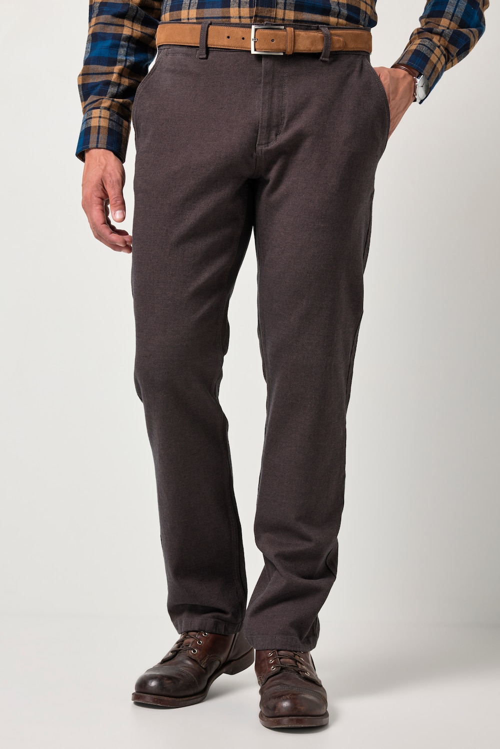 Große Größen JP1880 Chino Hose FLEXNAMIC®, Herren, braun, Größe: 54, Baumwolle, JP1880 von JP1880