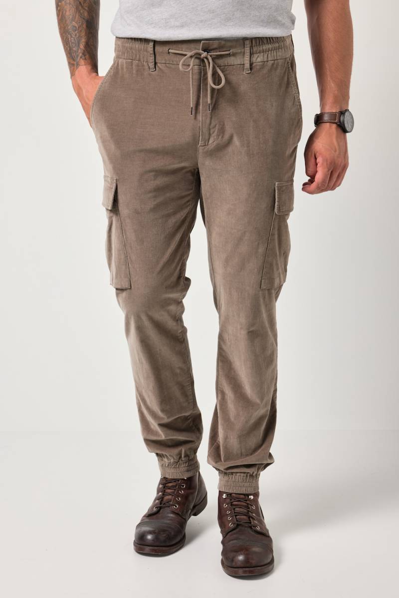 Große Größen JP1880 Cord-Cargohose FLEXNAMIC®, Herren, beige, Größe: 70, Baumwolle, JP1880 von JP1880