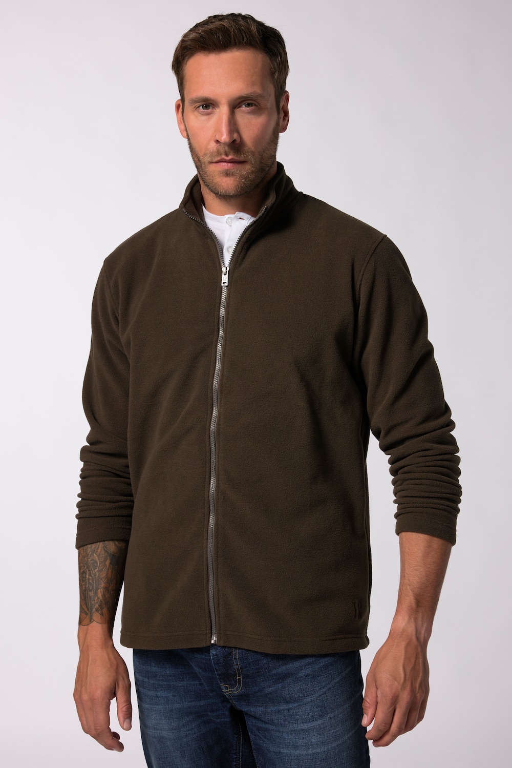 Große Größen JP1880 Fleecejacke, Herren, braun, Größe: 3XL, Polyester, JP1880 von JP1880