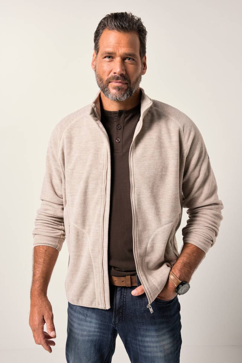 Große Größen JP1880 Fleecejacke, Herren, braun, Größe: 5XL, Polyester, JP1880 von JP1880