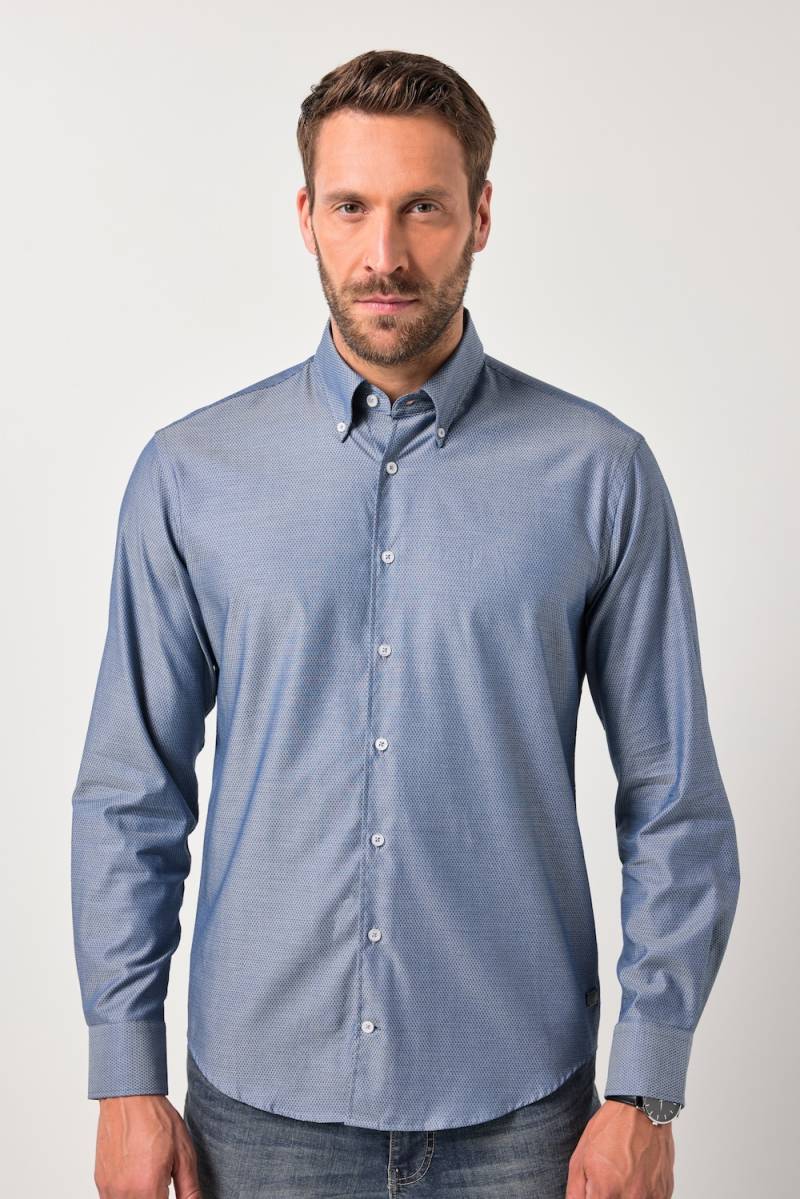 Große Größen JP1880 Hemd, Herren, blau, Größe: L, Baumwolle, JP1880 von JP1880