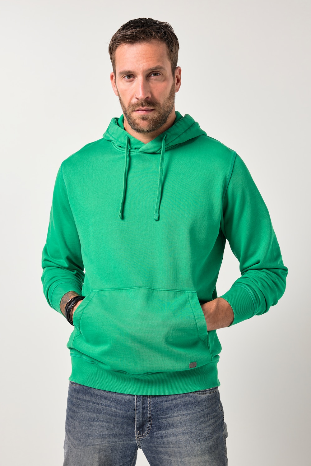 Große Größen JP1880 Hoodie, Herren, grün, Größe: L, Baumwolle, JP1880 von JP1880