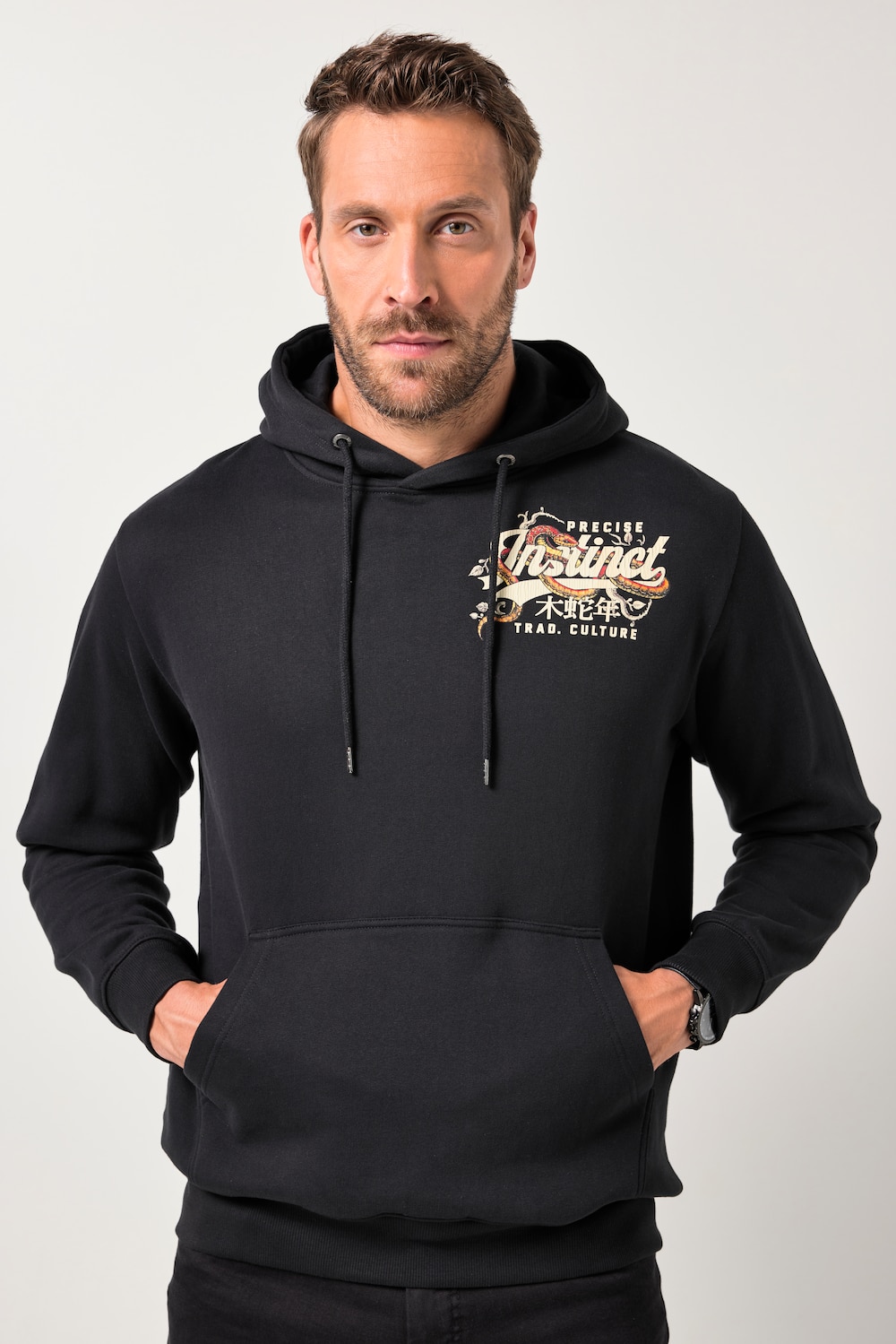 Große Größen JP1880 Hoodie, Herren, schwarz, Größe: XXL, Baumwolle, JP1880 von JP1880