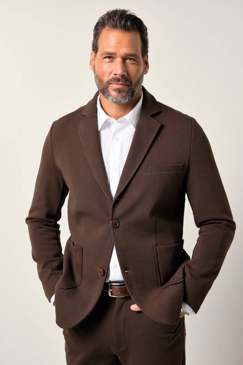 Große Größen JP1880 Jerseysakko NEW YORK, Herren, braun, Größe: XL, Baumwolle/Polyester, JP1880 von JP1880