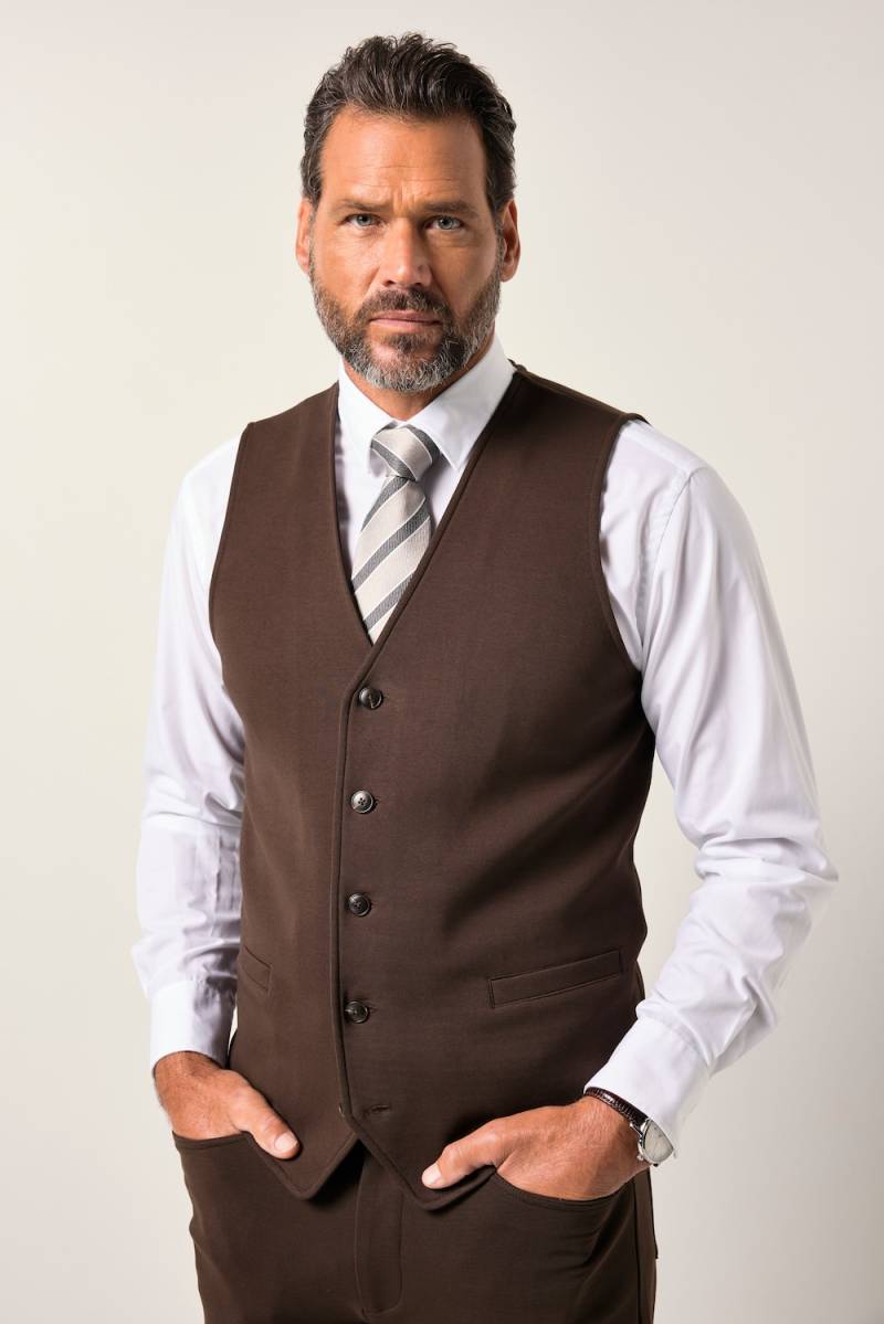 Große Größen JP1880 Jerseyweste NEW YORK, Herren, braun, Größe: 6XL, Polyester/Baumwolle, JP1880 von JP1880