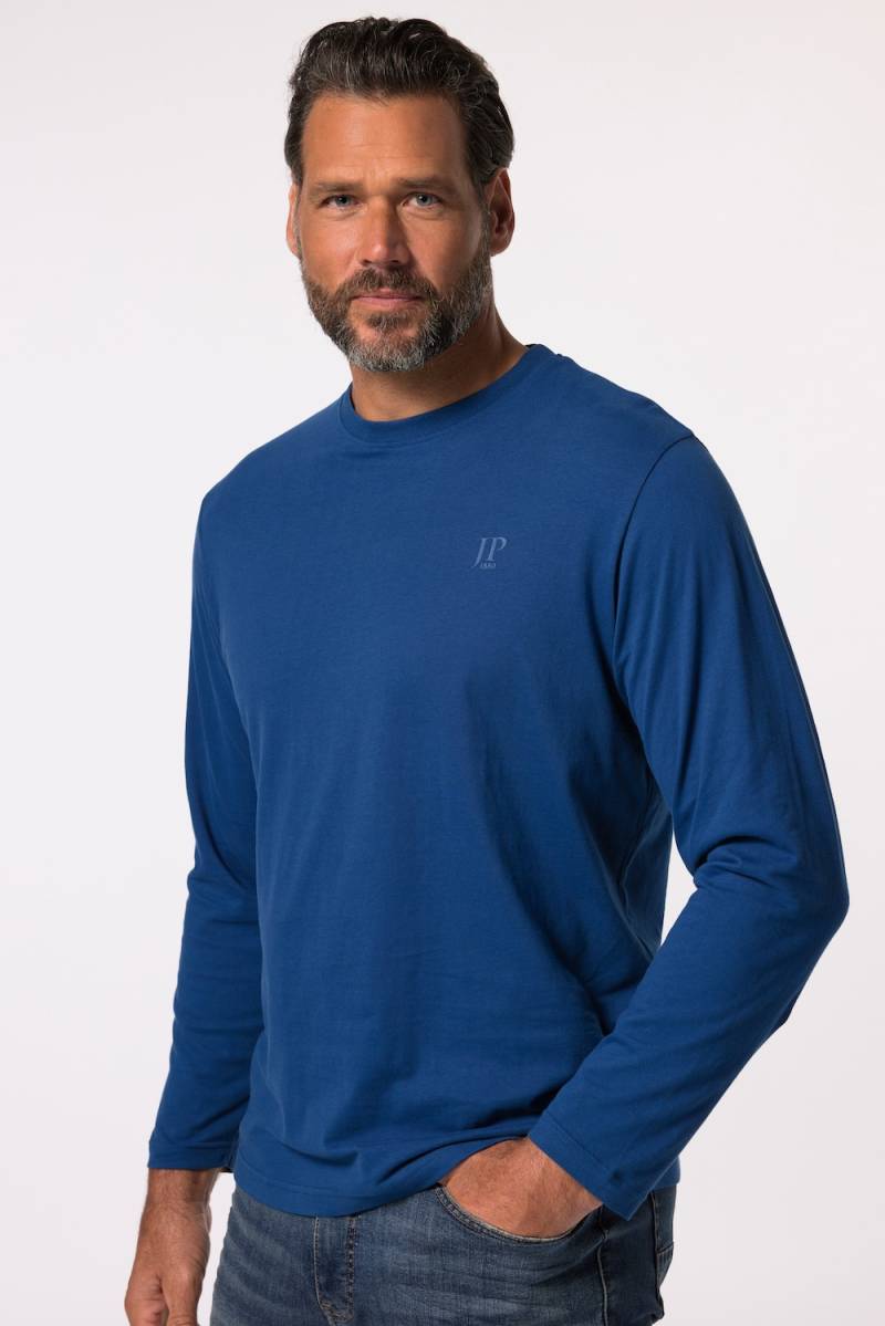 Große Größen JP1880 Langarmshirt, Herren, blau, Größe: 5XL, Baumwolle, JP1880 von JP1880