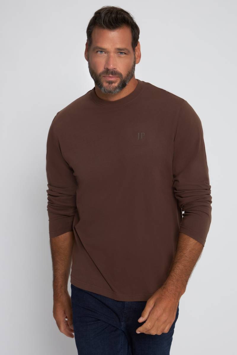 Große Größen JP1880 Langarmshirt, Herren, braun, Größe: 3XL, Baumwolle, JP1880 von JP1880