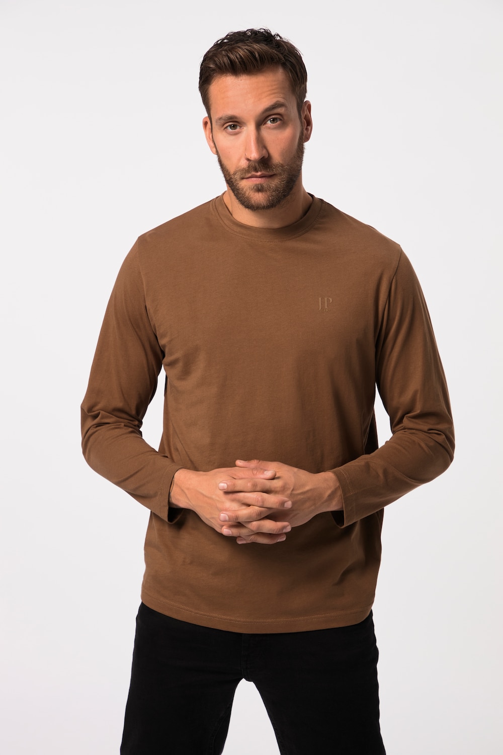Große Größen JP1880 Langarmshirt, Herren, braun, Größe: XXL, Baumwolle, JP1880 Große Größen JP1880 Langarmshirt, Herren, braun, Größe: XXL, Baumwolle, JP1880 von JP1880
