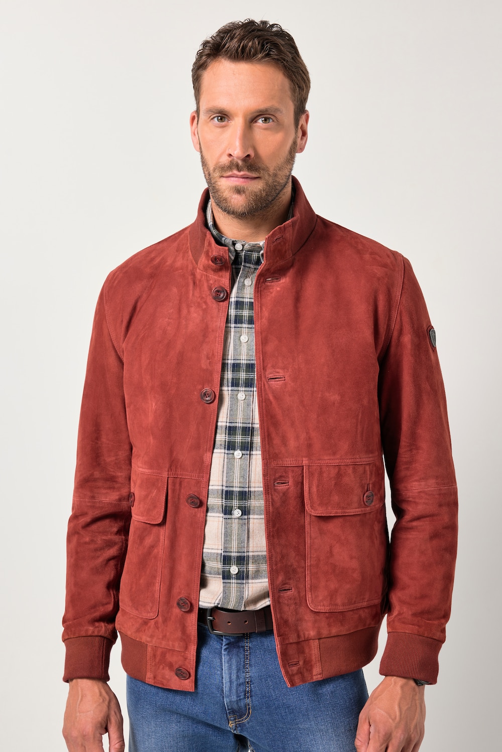 Große Größen JP1880 Lederjacke, Herren, rot, Größe: 7XL, Leder/Baumwolle, JP1880 von JP1880