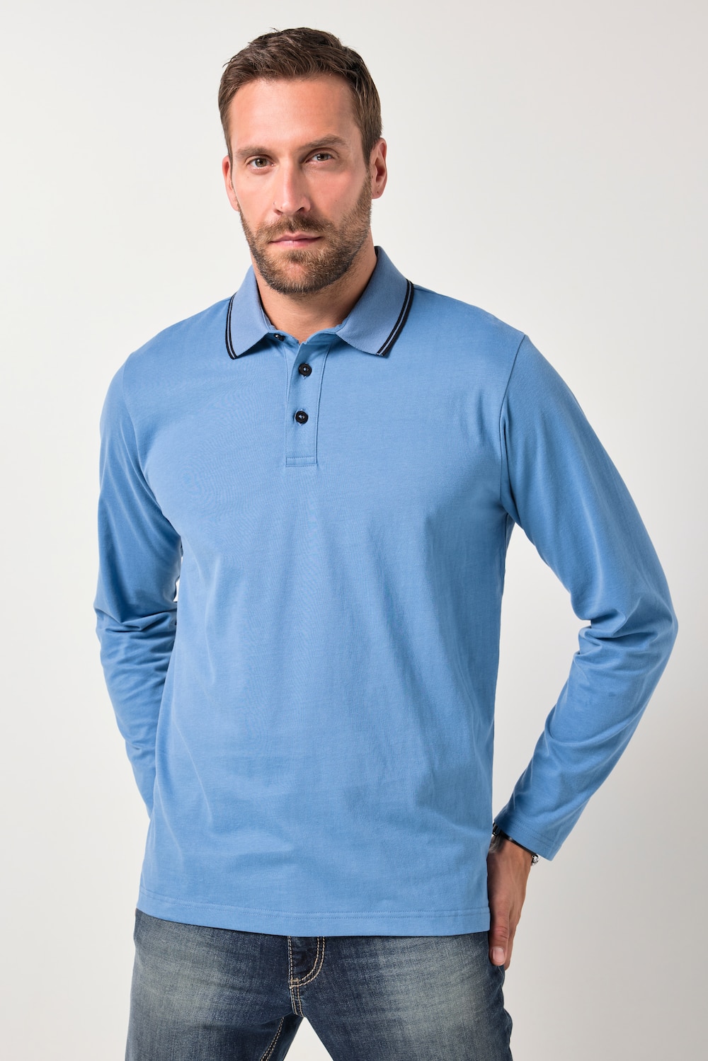 Große Größen JP1880 Poloshirt, Herren, blau, Größe: 8XL, Baumwolle, JP1880 von JP1880
