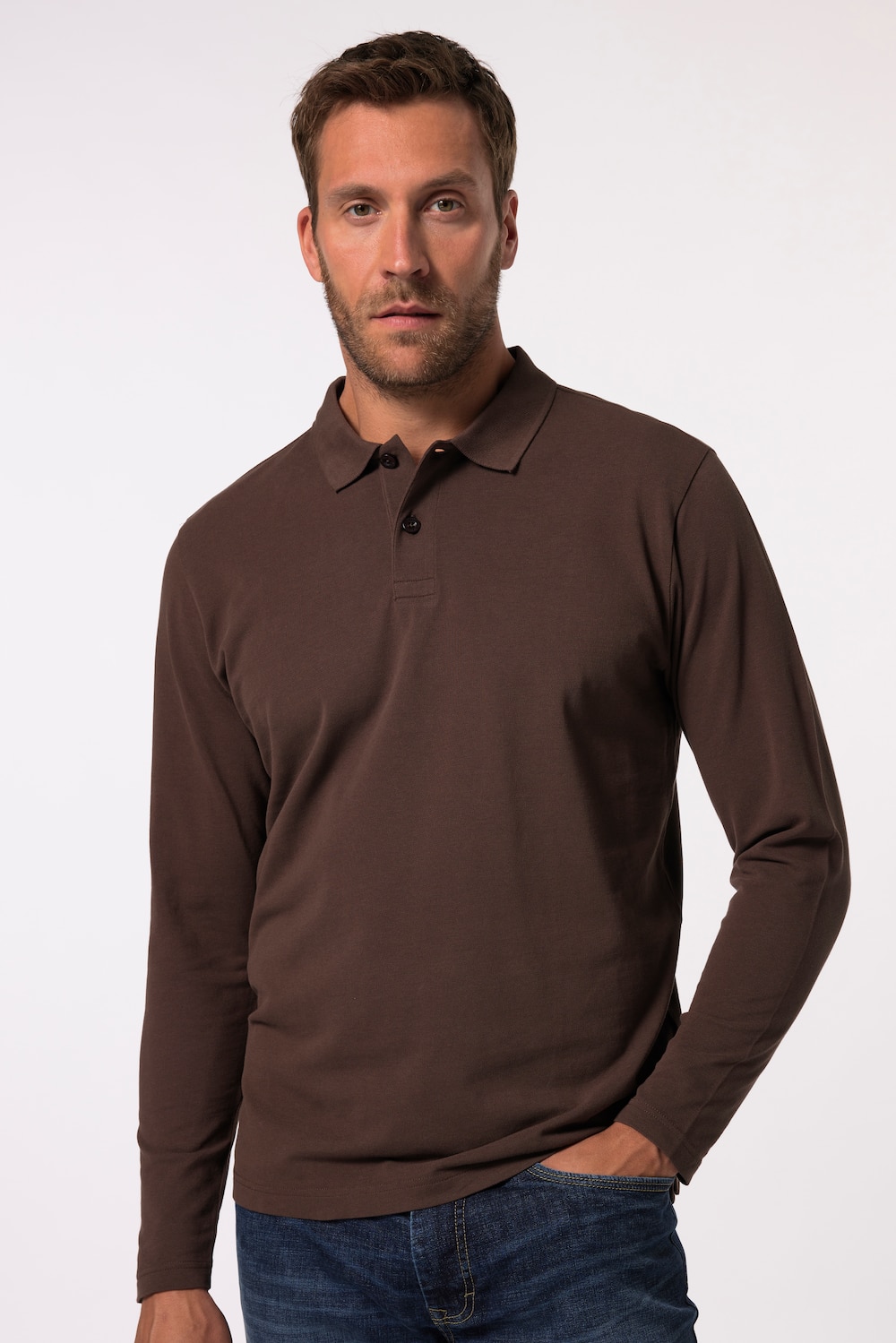 Große Größen JP1880 Poloshirt, Herren, braun, Größe: L, Baumwolle, JP1880 von JP1880