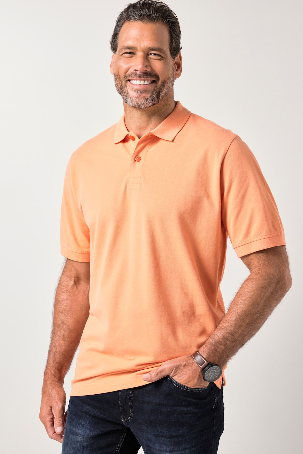 Große Größen JP1880 Poloshirt, Herren, orange, Größe: 3XL, Baumwolle/Polyester/Viskose, JP1880 von JP1880