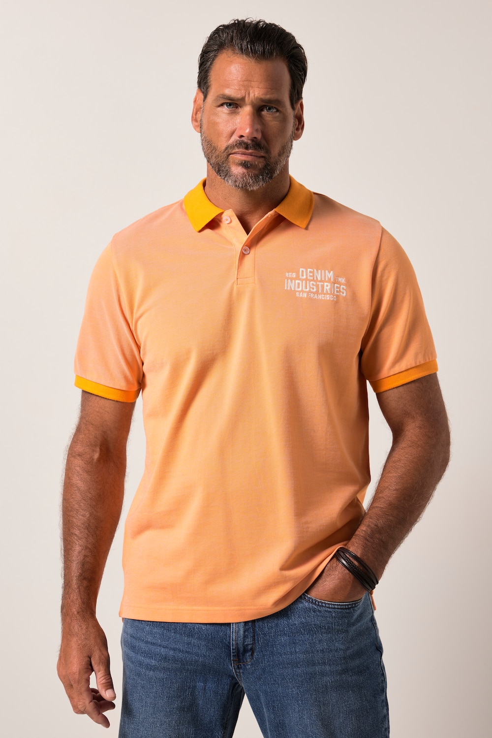 Große Größen JP1880 Poloshirt, Herren, orange, Größe: 6XL, Baumwolle/Polyester, JP1880 Große Größen JP1880 Poloshirt, Herren, orange, Größe: 6XL, Baumwolle/Polyester, JP1880 von JP1880