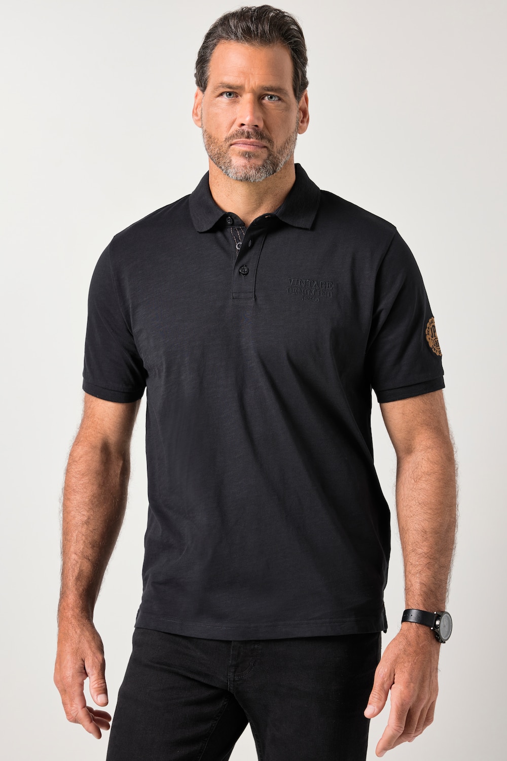 Große Größen JP1880 Poloshirt, Herren, schwarz, Größe: 7XL, Baumwolle, JP1880 von JP1880