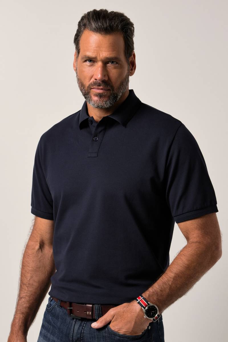Große Größen JP1880 Poloshirt FLEXNAMIC®, Herren, blau, Größe: 6XL, Baumwolle, JP1880 von JP1880
