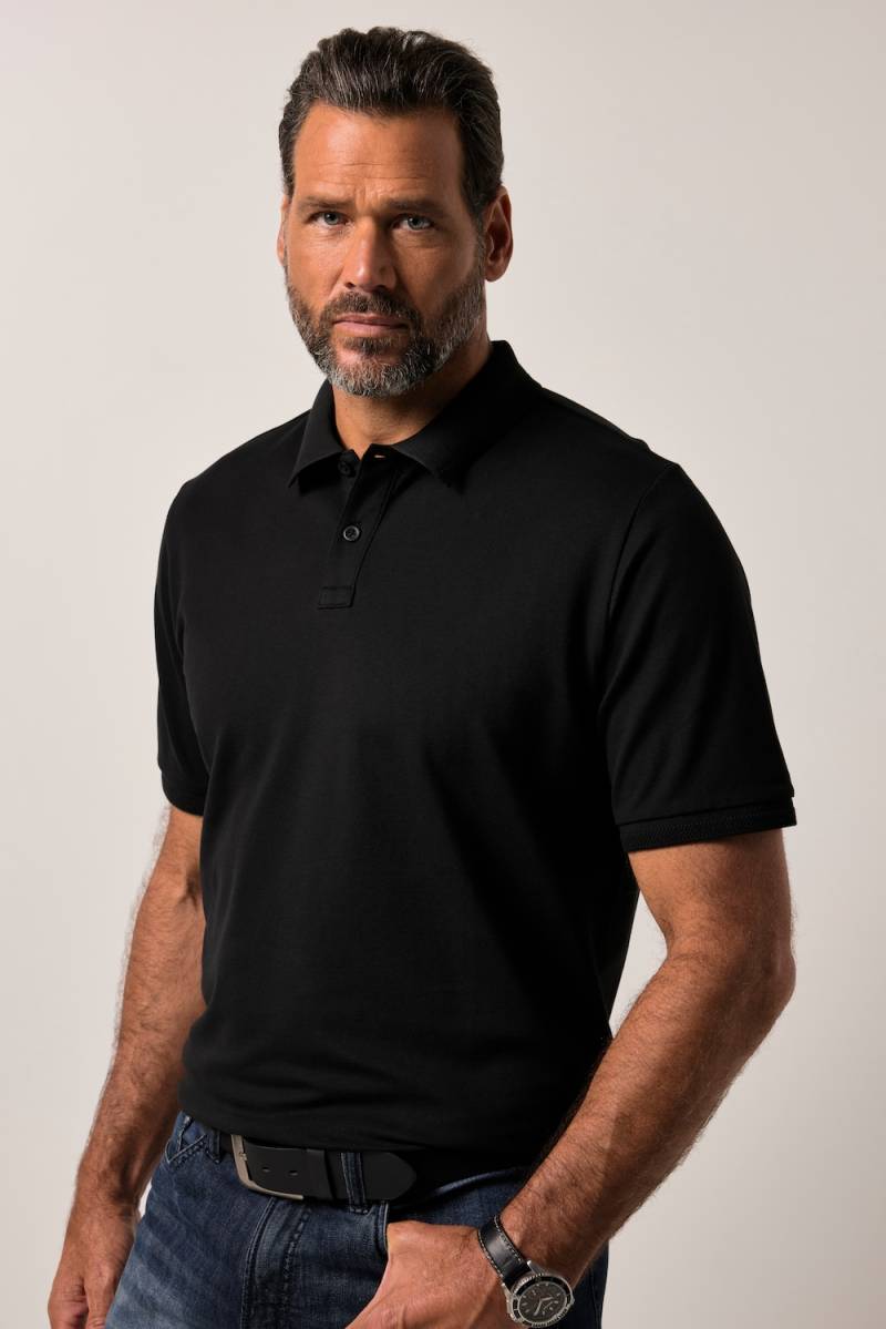 Große Größen JP1880 Poloshirt FLEXNAMIC®, Herren, schwarz, Größe: 8XL, Baumwolle, JP1880 von JP1880
