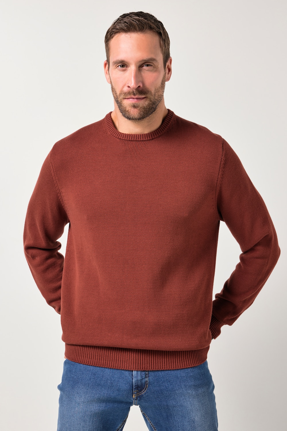 Große Größen JP1880 Pullover, Herren, rot, Größe: 7XL, Baumwolle, JP1880 von JP1880