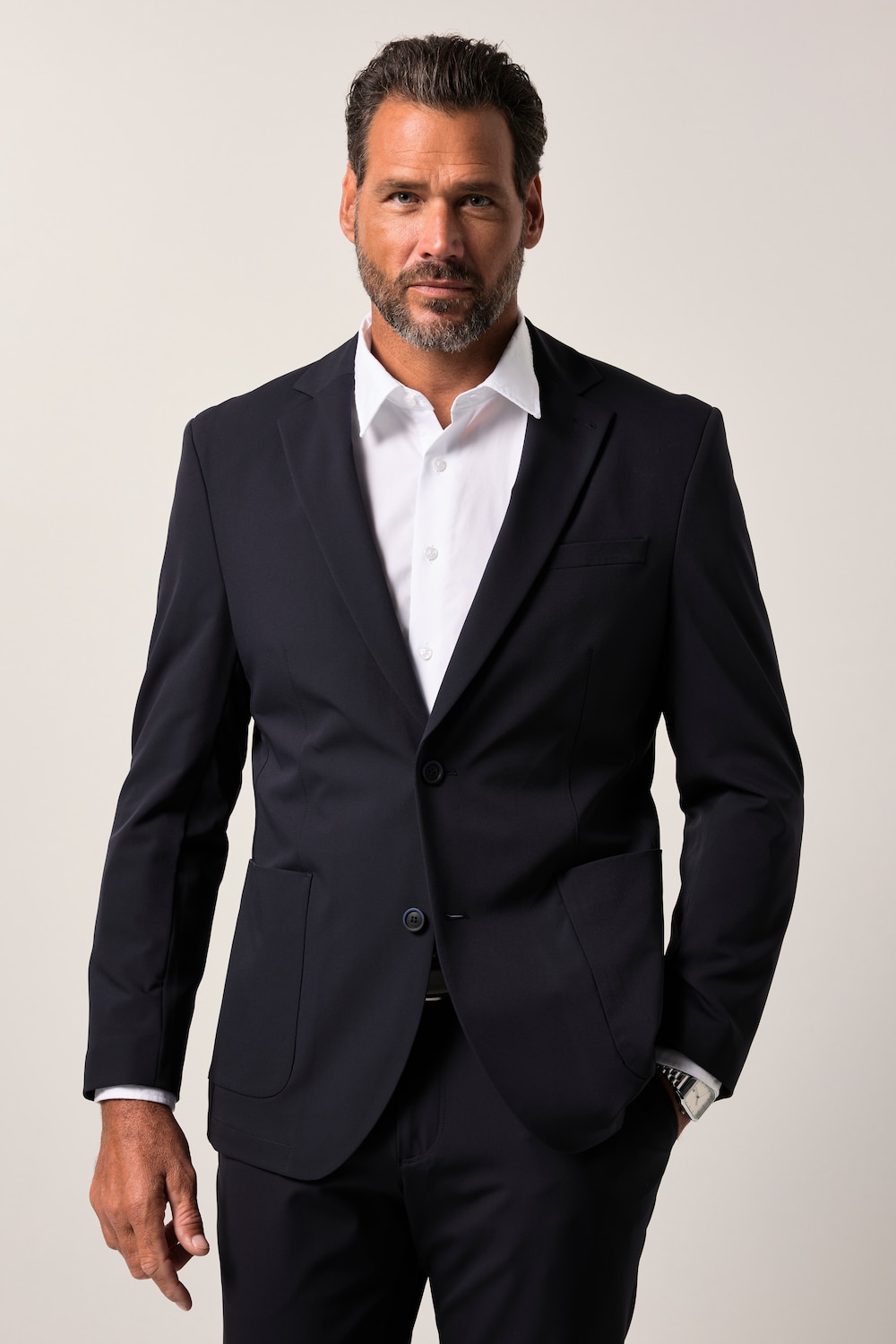 Große Größen JP1880 Sakko FLEXNAMIC®, Herren, blau, Größe: 30, Polyester/Synthetische Fasern/Elasthan, JP1880 von JP1880