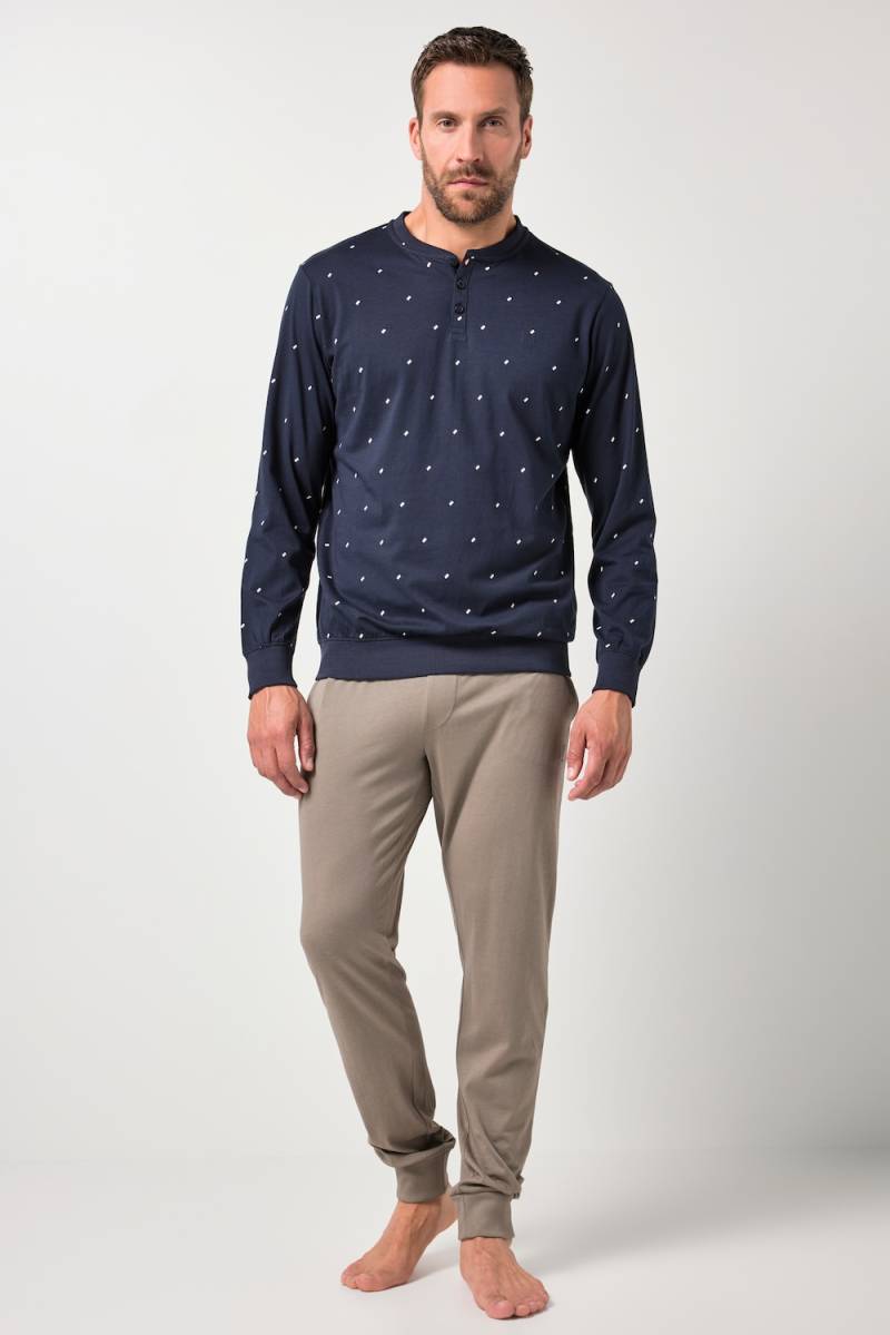 Große Größen JP1880 Schlafanzug, Herren, blau, Größe: 8XL, Baumwolle, JP1880 von JP1880