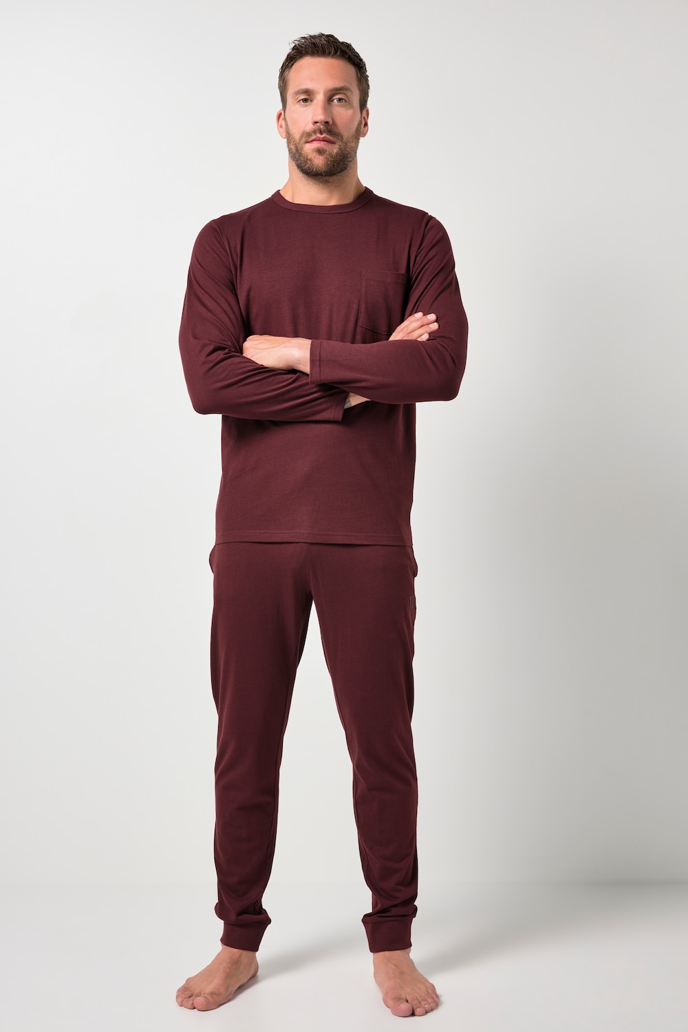 Große Größen JP1880 Schlafanzug, Herren, braun, Größe: 5XL, Baumwolle, JP1880 von JP1880