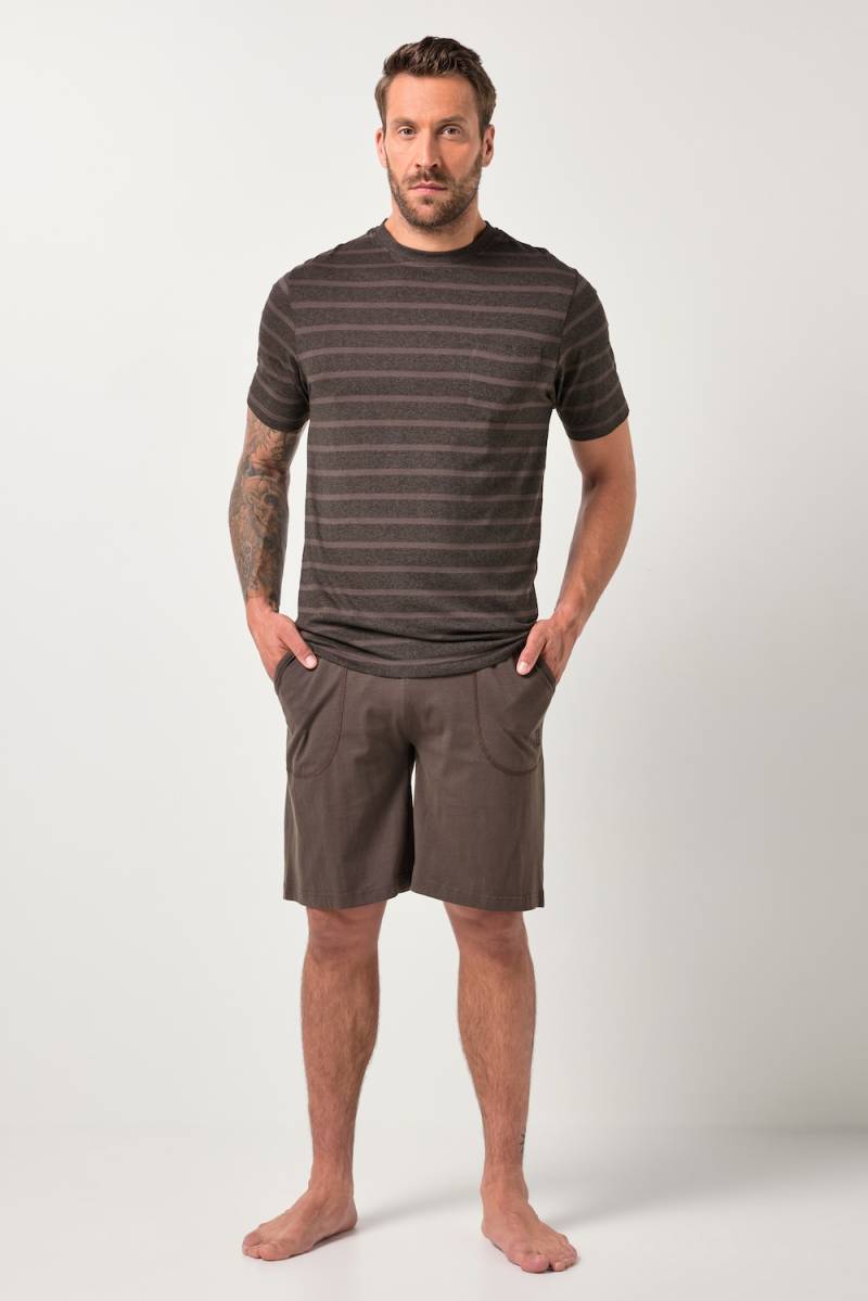 Große Größen JP1880 Schlafanzug, Herren, braun, Größe: 8XL, Baumwolle, JP1880 von JP1880