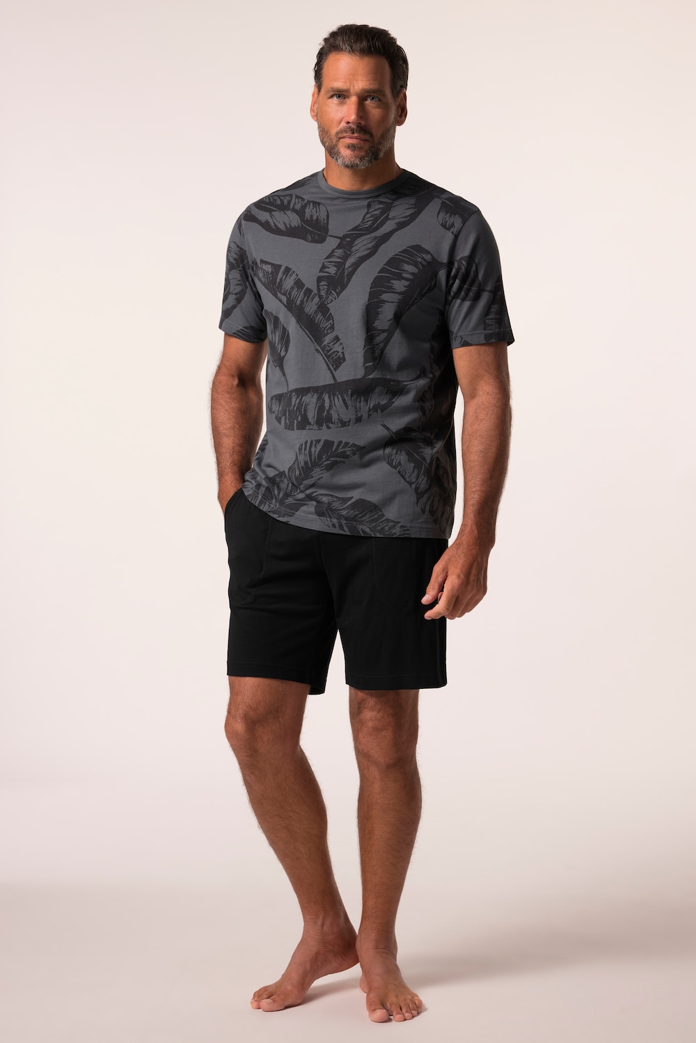 Große Größen JP1880 Schlafanzug, Herren, grau, Größe: 8XL, Baumwolle, JP1880 von JP1880