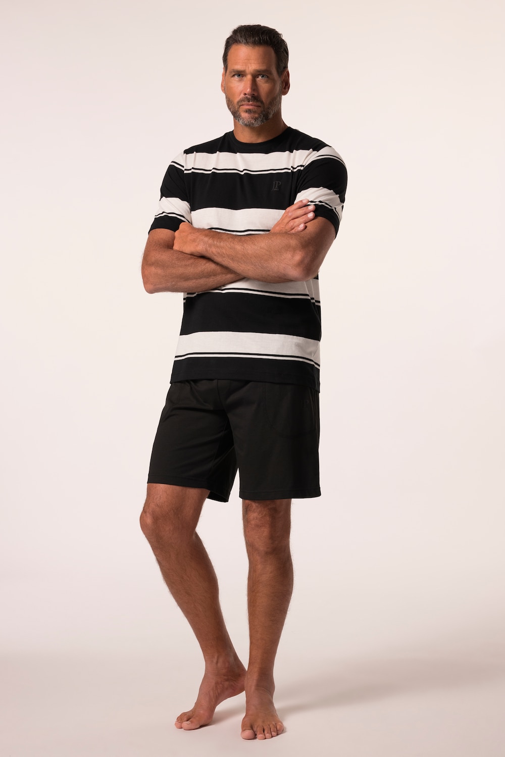 Große Größen JP1880 Schlafanzug, Herren, schwarz, Größe: 3XL, Baumwolle, JP1880 von JP1880