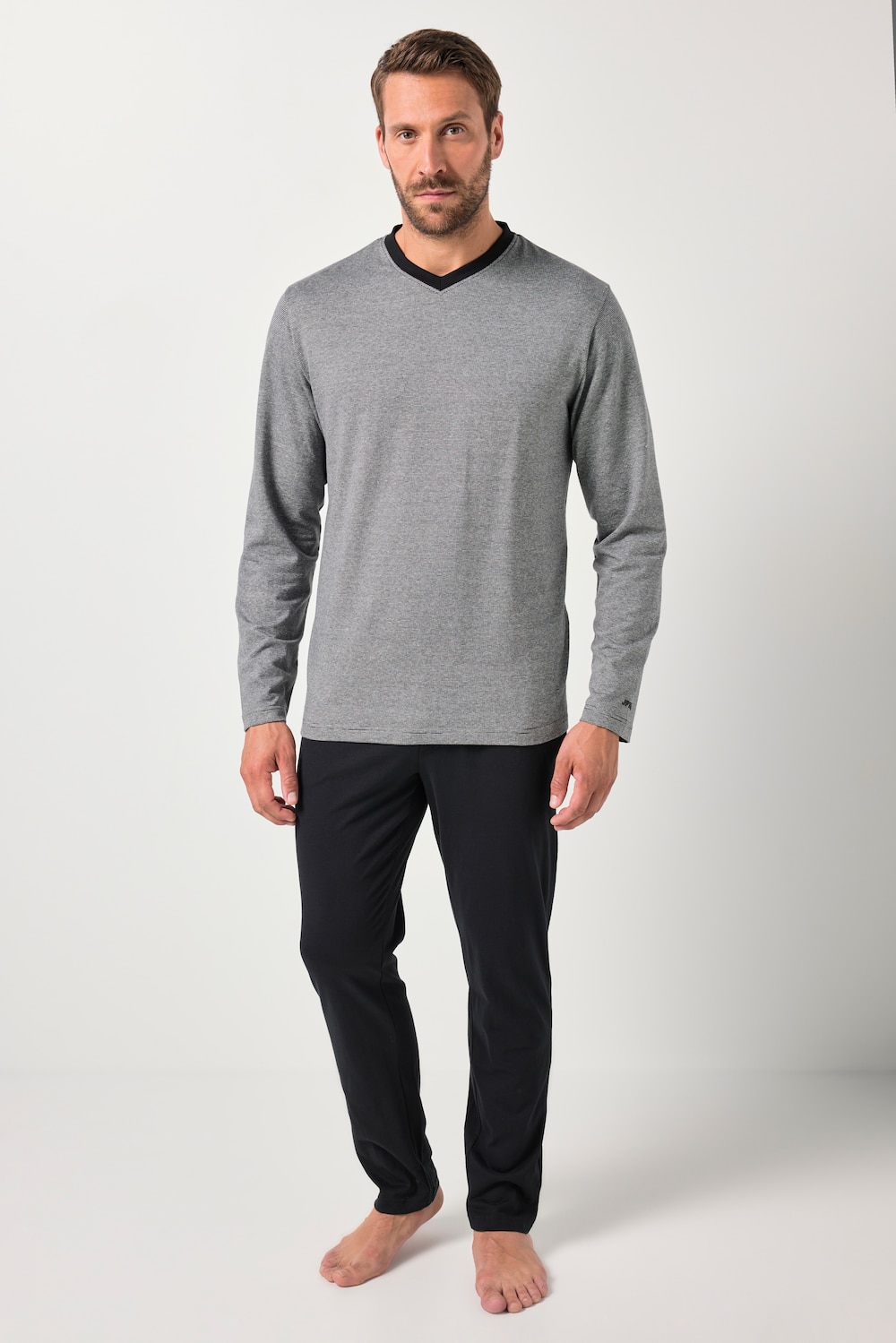 Große Größen JP1880 Schlafanzug, Herren, schwarz, Größe: 3XL, Baumwolle, JP1880 von JP1880