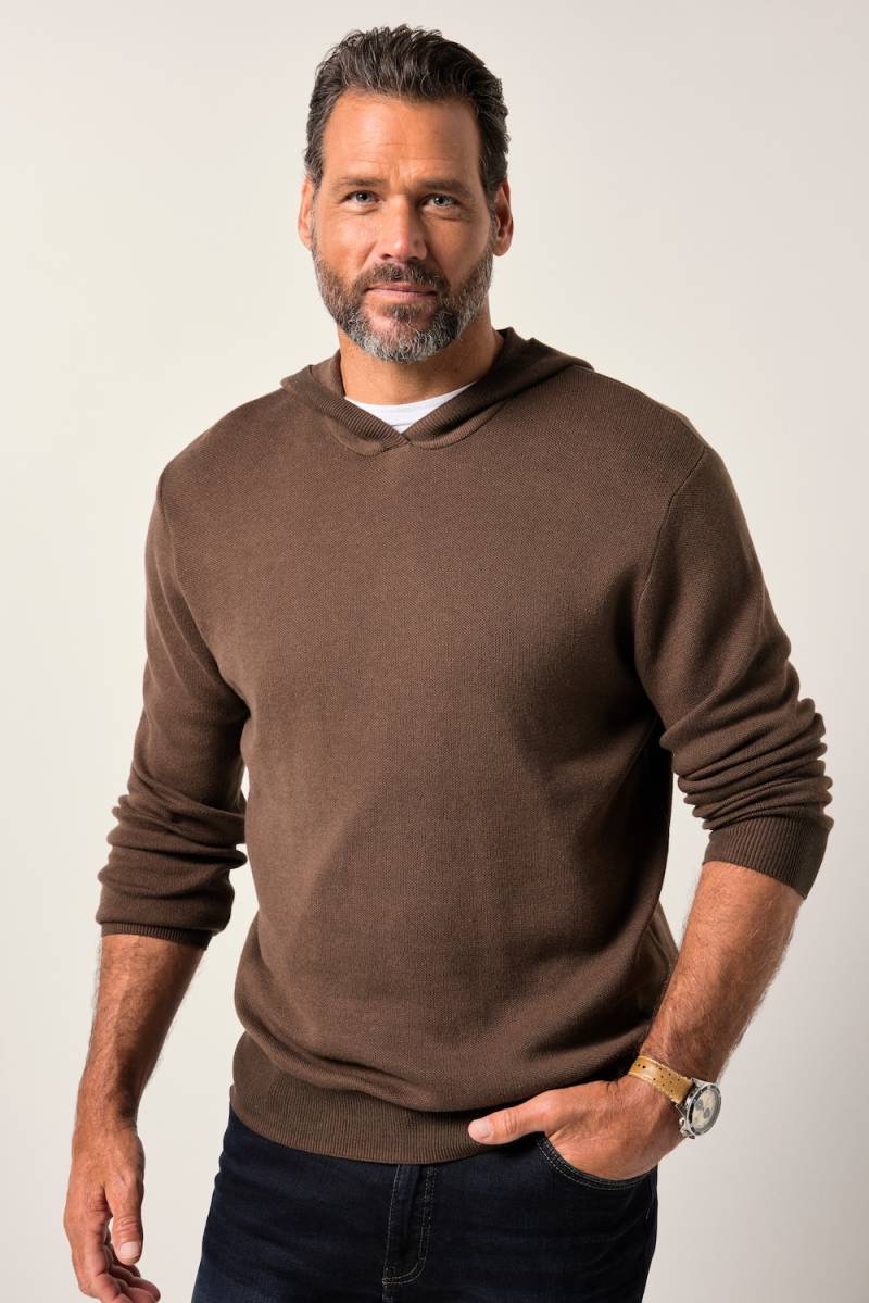 Große Größen JP1880 Strick-Hoodie, Herren, grün, Größe: 3XL, Baumwolle, JP1880 von JP1880