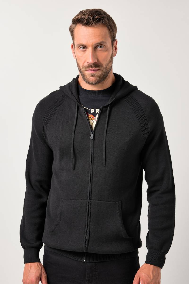 Große Größen JP1880 Strickjacke, Herren, schwarz, Größe: 7XL, Baumwolle, JP1880 von JP1880