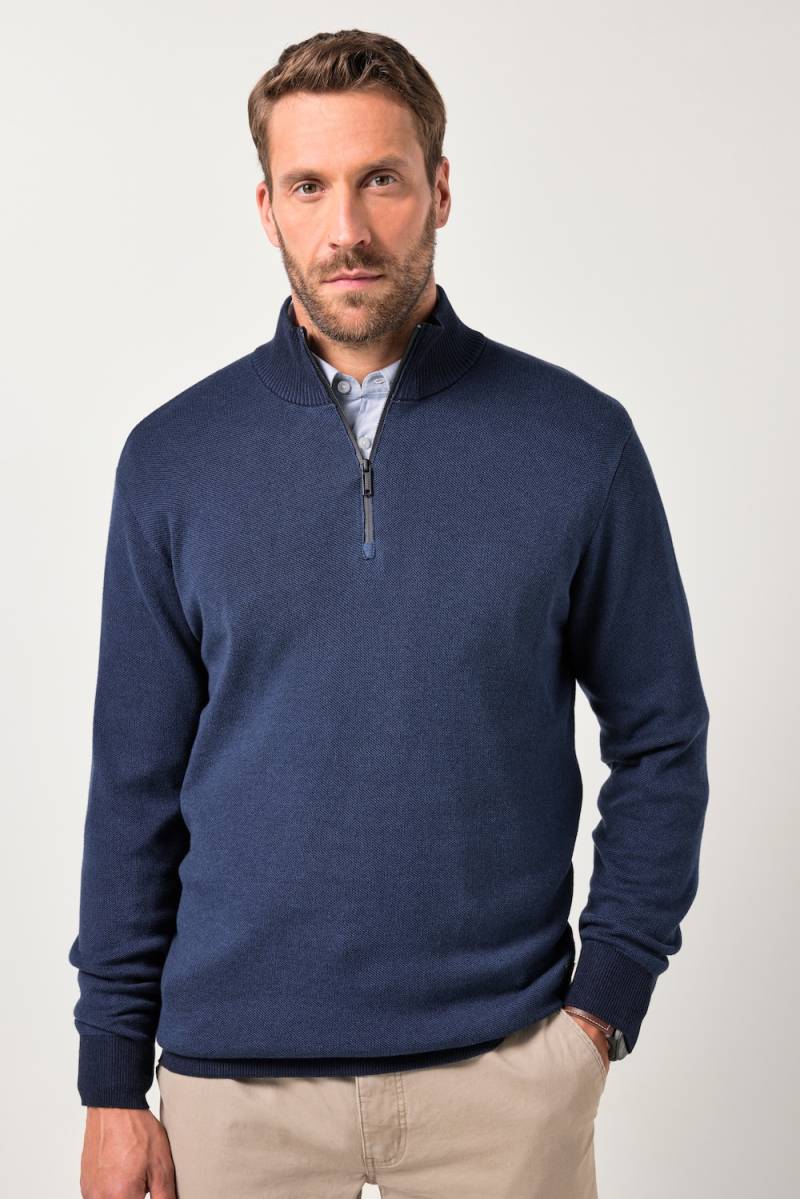 Große Größen JP1880 Stricktroyer, Herren, blau, Größe: XL, Baumwolle, JP1880 von JP1880